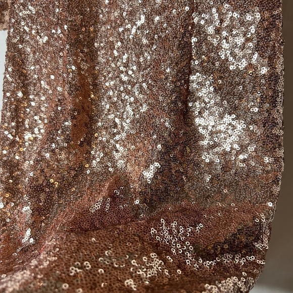 NWT Lulu’s Delightful Ways Rose Gold Sequin Dress - Picture 11 of 11